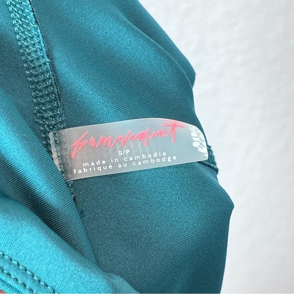 Free People FP Movement Back It Up Onesie Pacific Teal Sz S Cut Out - Picture 5 of 6